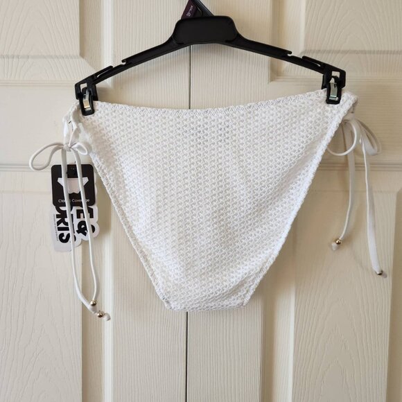Love & Sports White Macrame Bikini Bottom XXL Women NWT - Picture 9 of 10